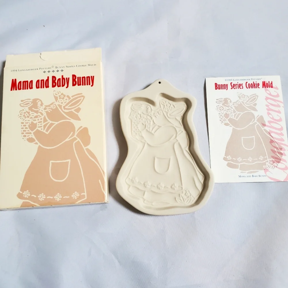 Longaberger Easter Mama and Baby Bunny Cookie Mold